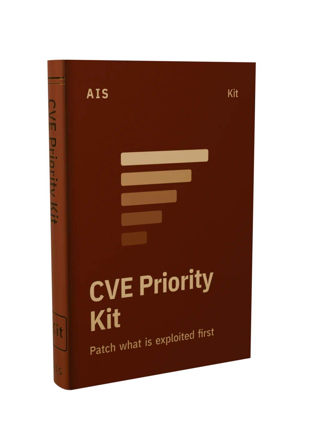CVE Priority Kit, bound as a cloth book with a gold-foil cover