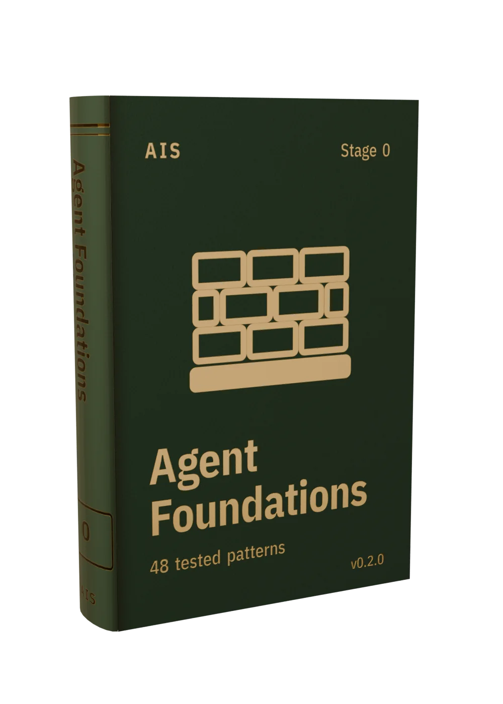 Agent Foundations Code Library, bound as a cloth book with a gold-foil cover